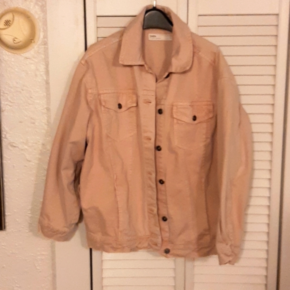 Light pink denim jacket